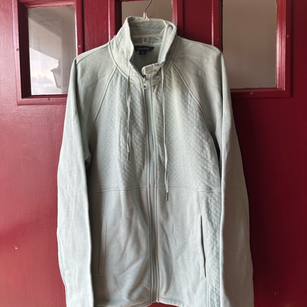 Eddie Bauer Mint Quilted Lightweight Full-Zip Jacket